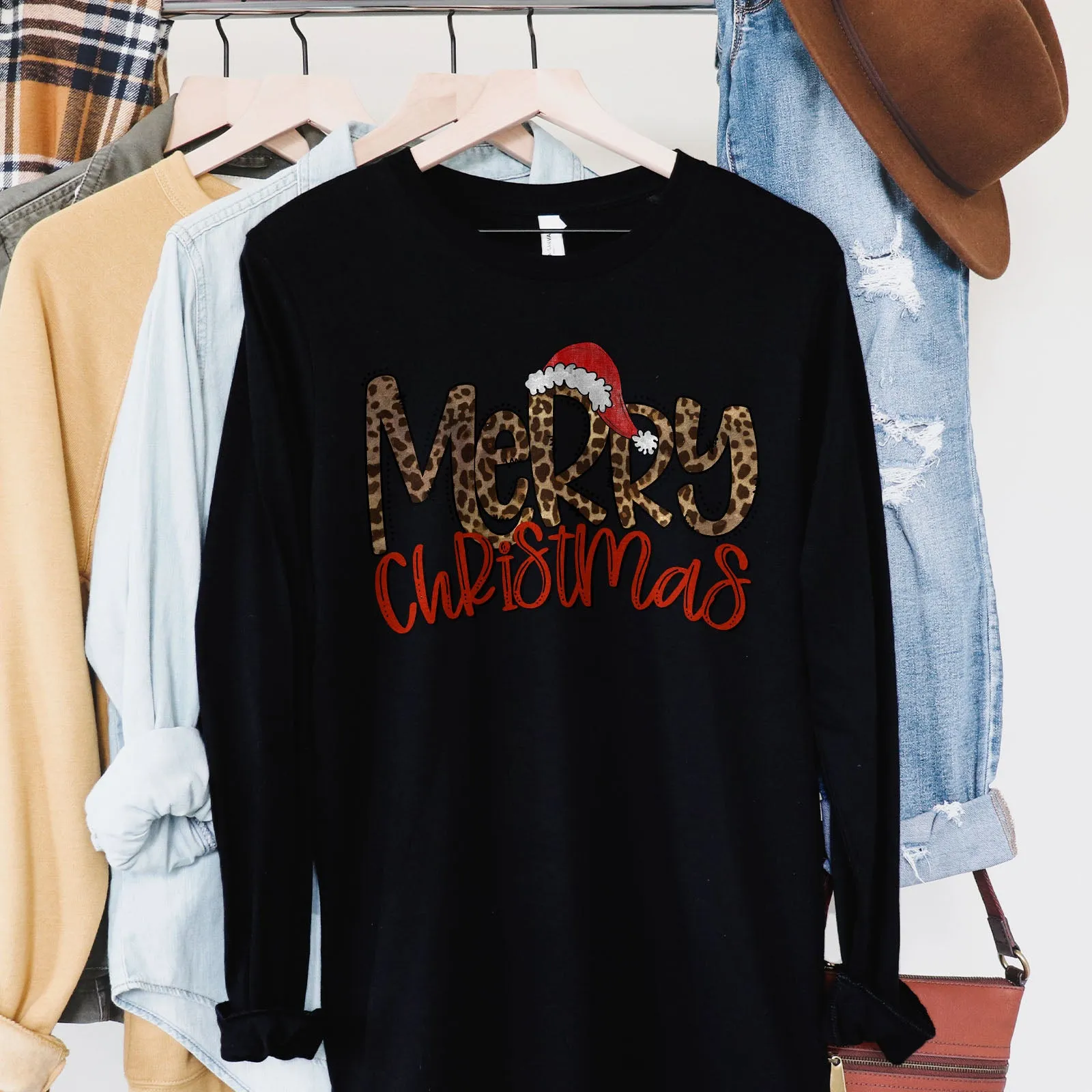 Merry Christmas - Leopard Long Sleeve