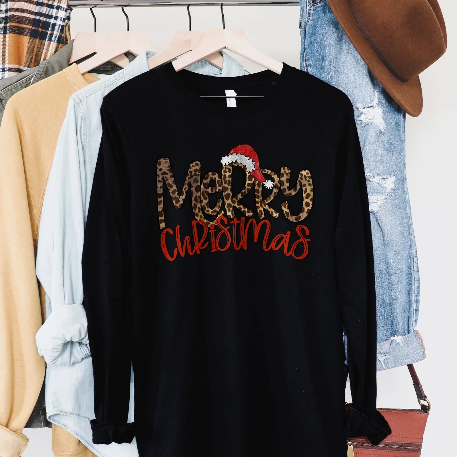 Merry Christmas - Leopard Long Sleeve