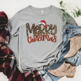 Merry Christmas - Leopard Long Sleeve