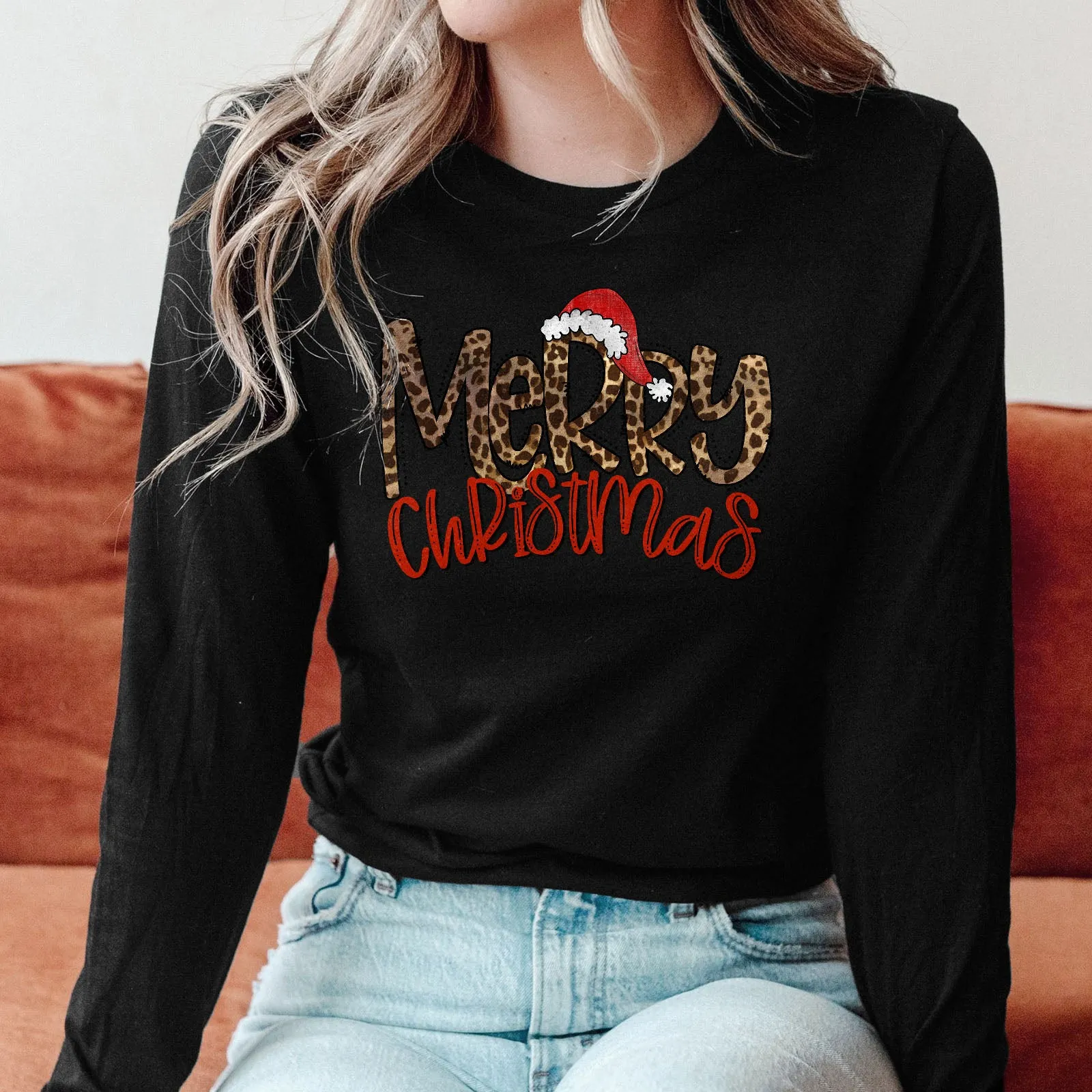 Merry Christmas - Leopard Long Sleeve