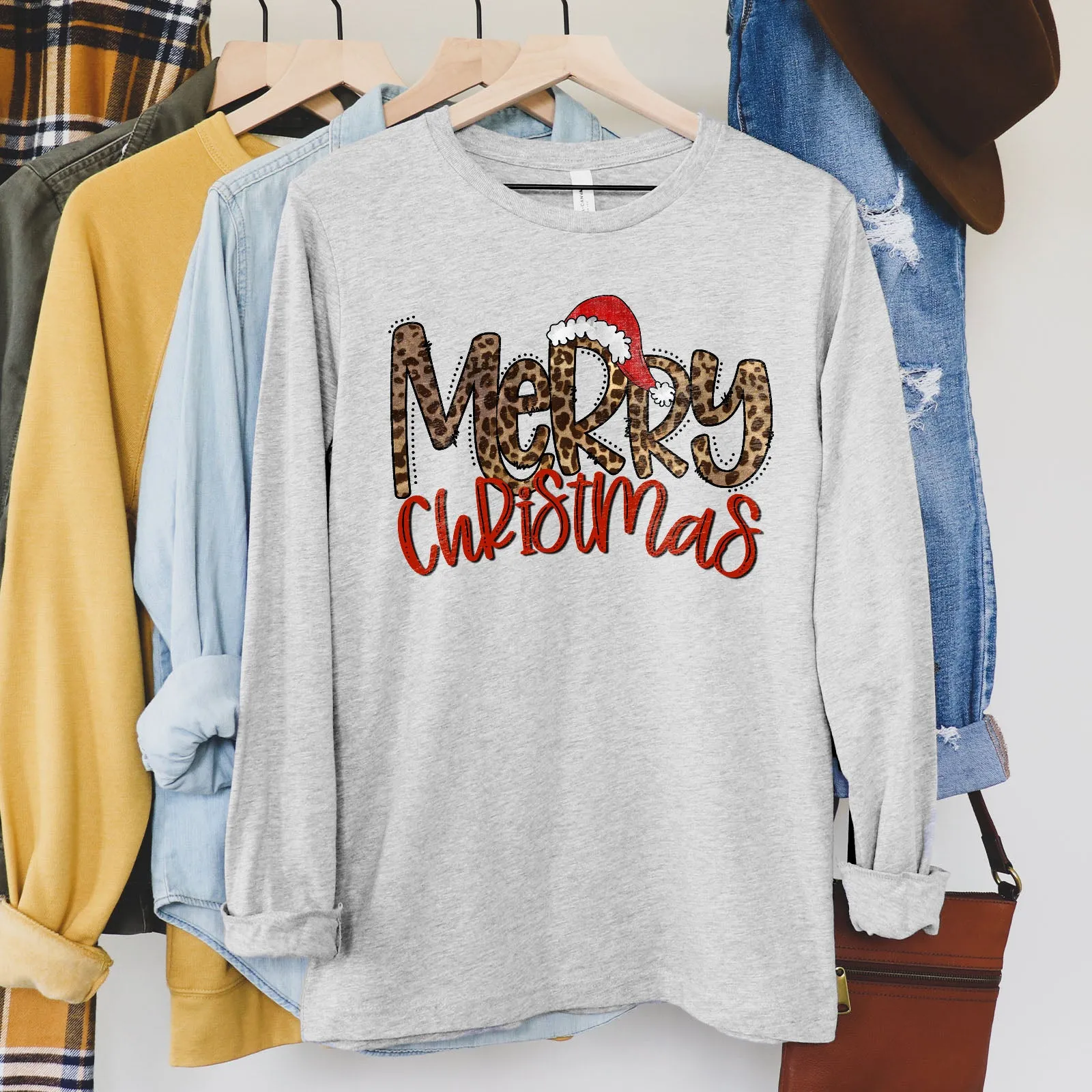 Merry Christmas - Leopard Long Sleeve