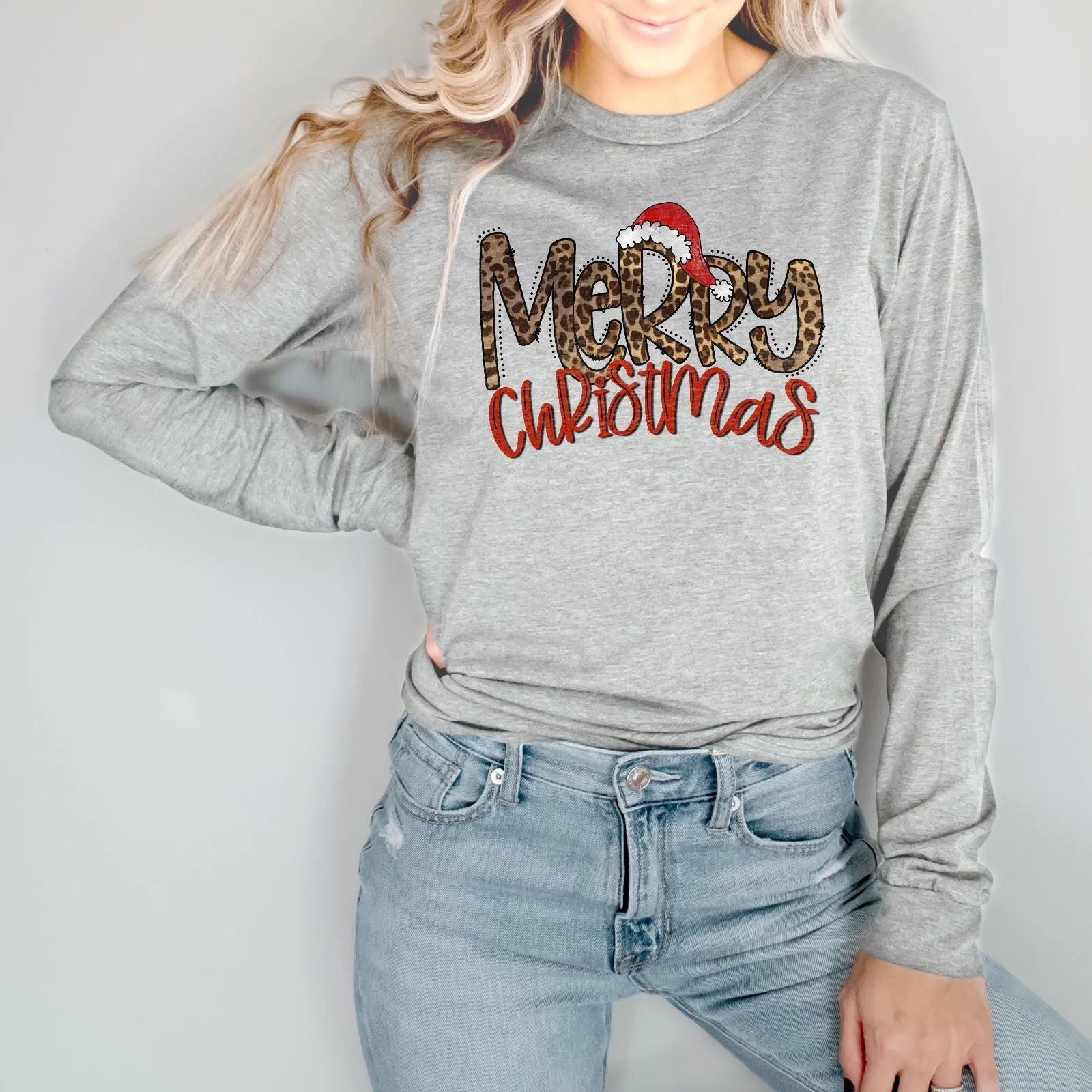 Merry Christmas - Leopard Long Sleeve