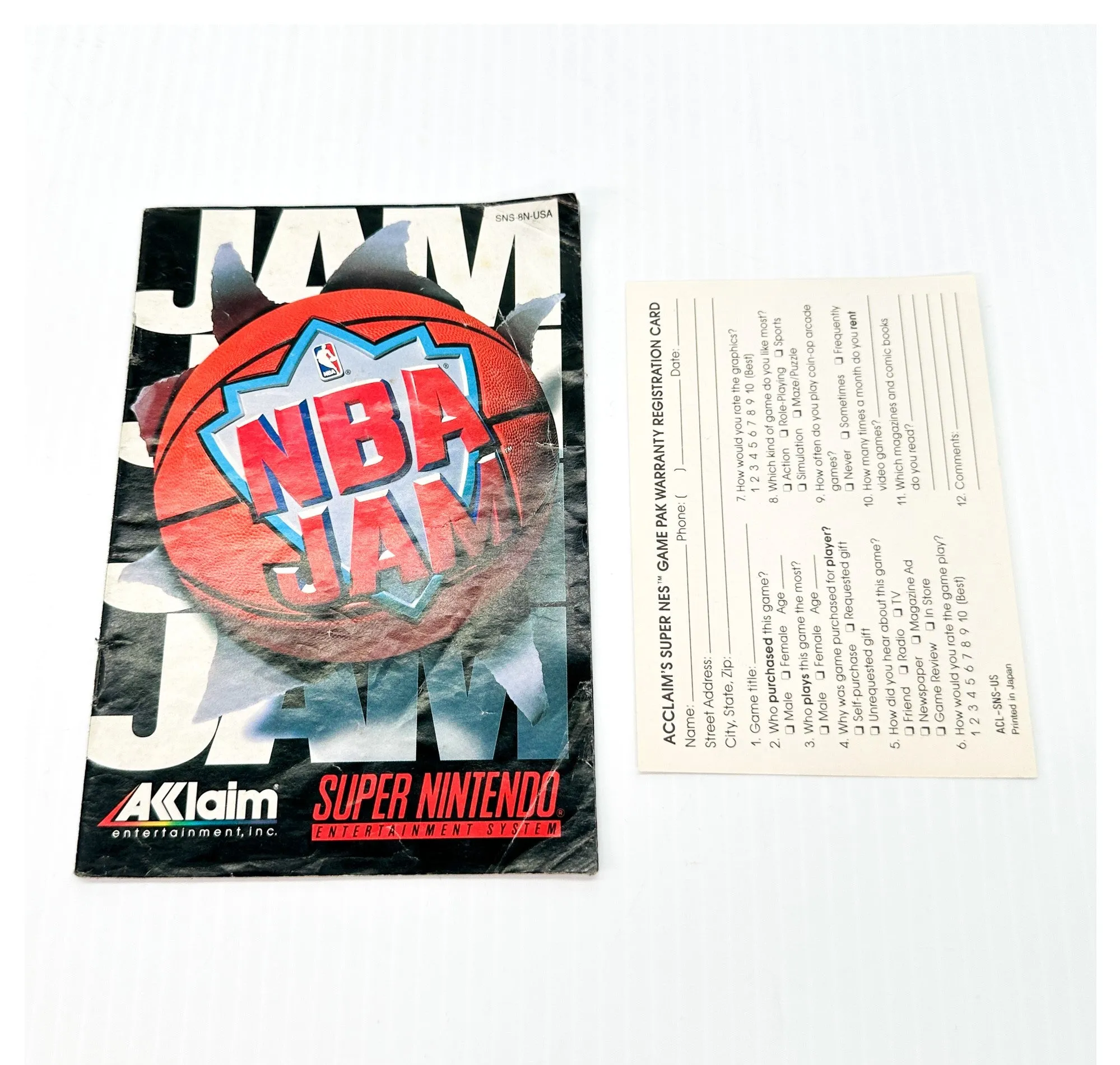 NBA JAM - SNES Game - Complete in Box - Excellent Condition!