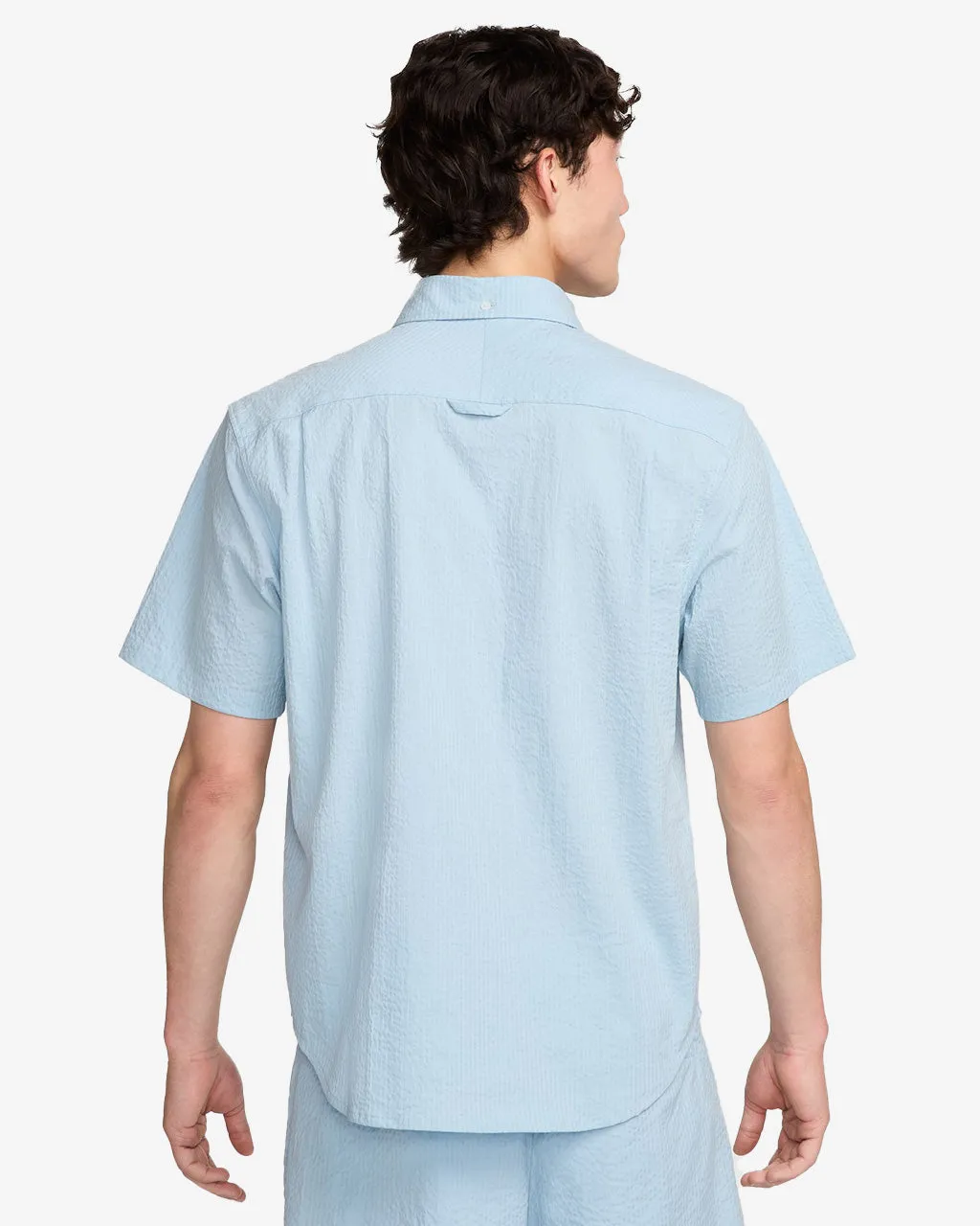 Nike Life S/S Seersucker Button-Down Shirt Light Armory Blue