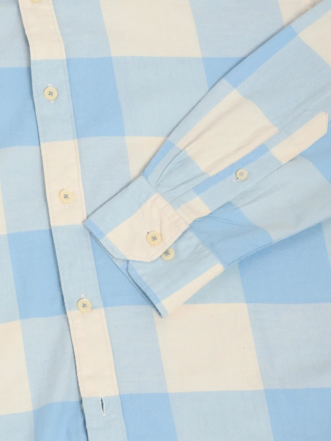 Ornate Square Sky Checked Shirt