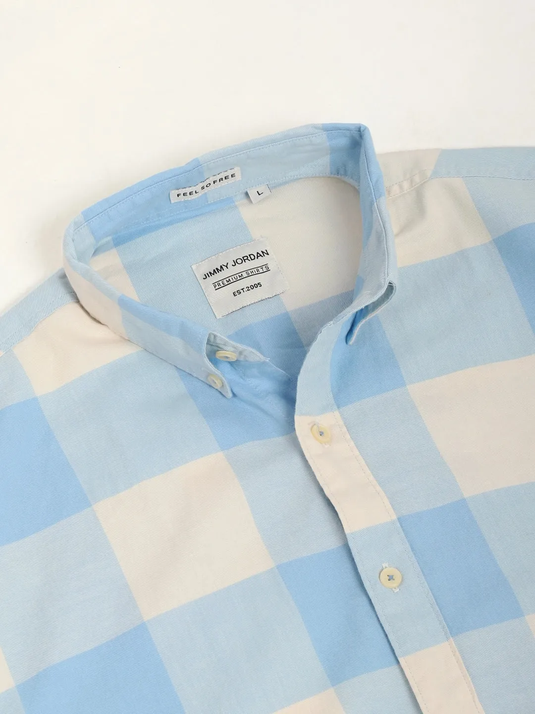 Ornate Square Sky Checked Shirt