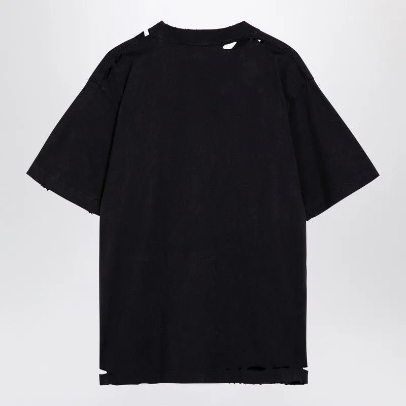 PLANET EARTH OVERSIZE T-SHIRT WASHED BLACK