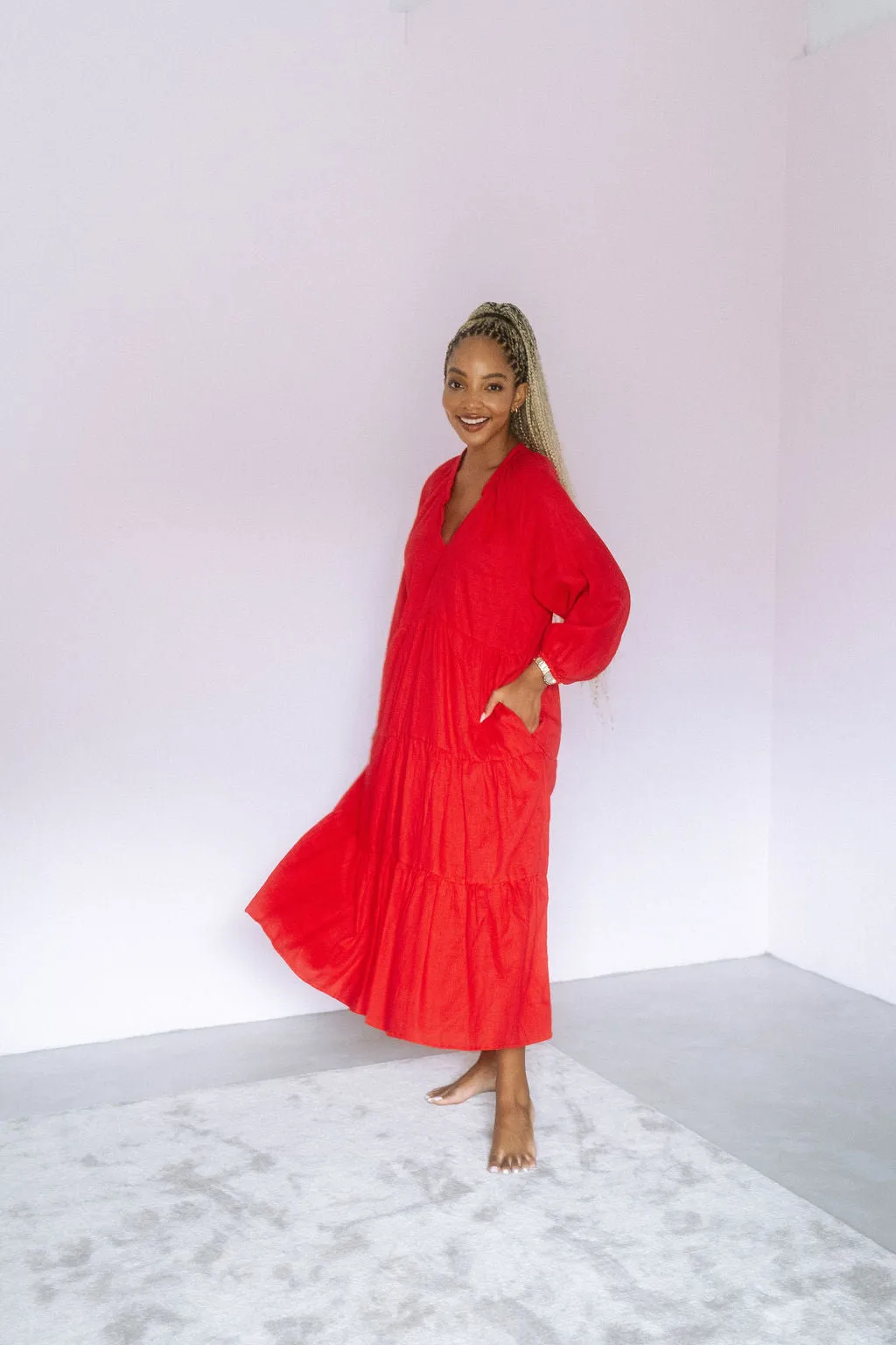 Poppy Dress- Red