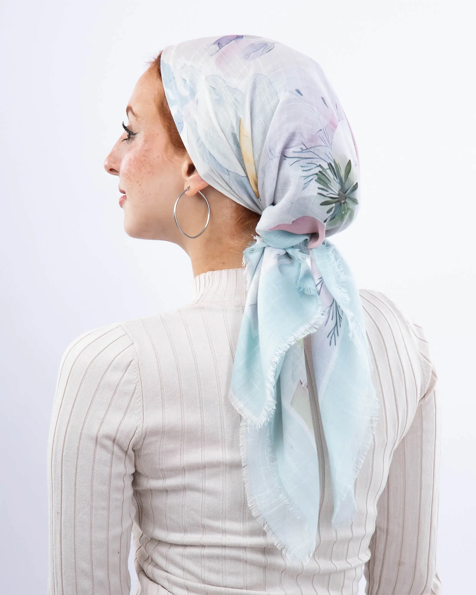 Royal Square Linen Scarf