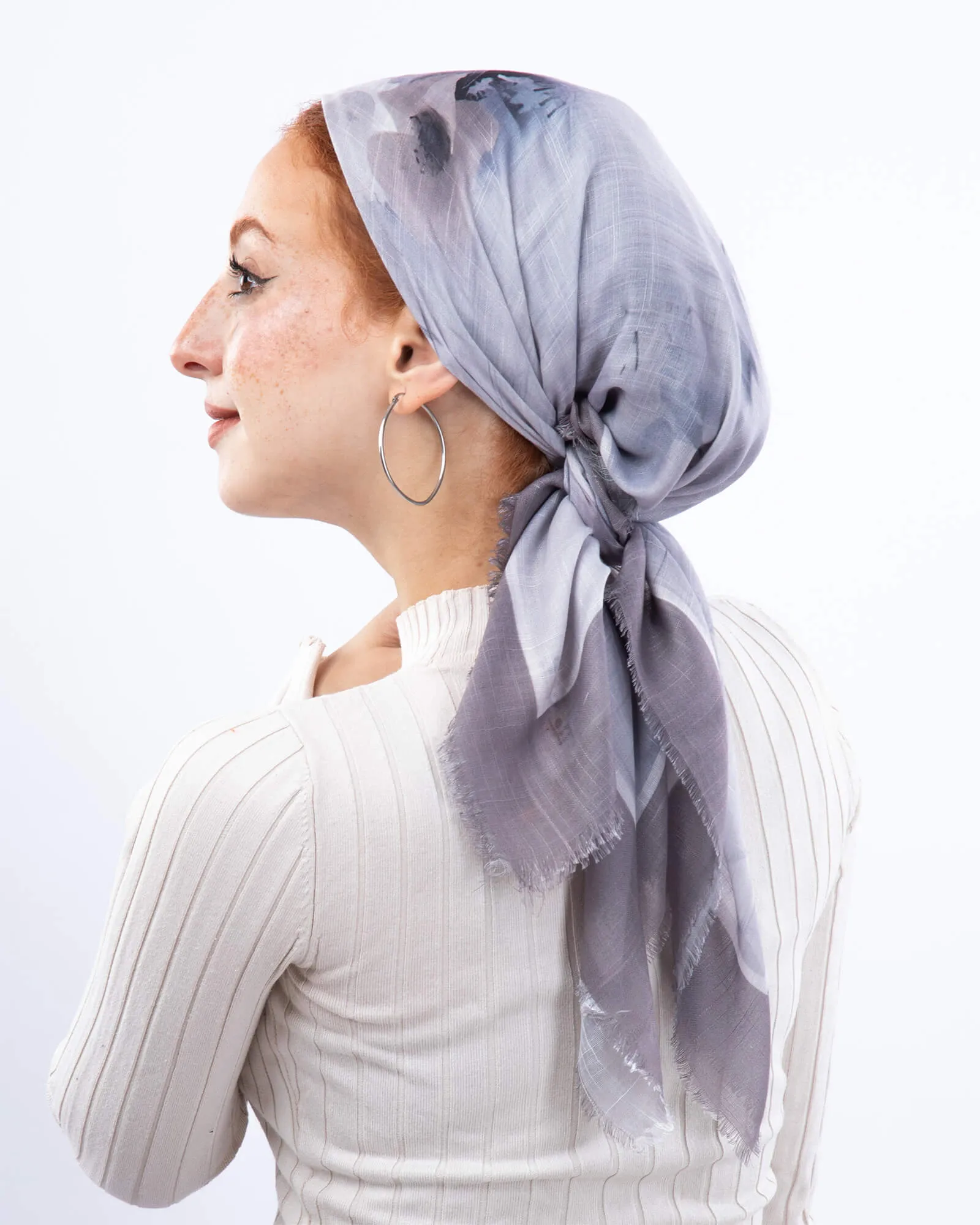 Royal Square Linen Scarf