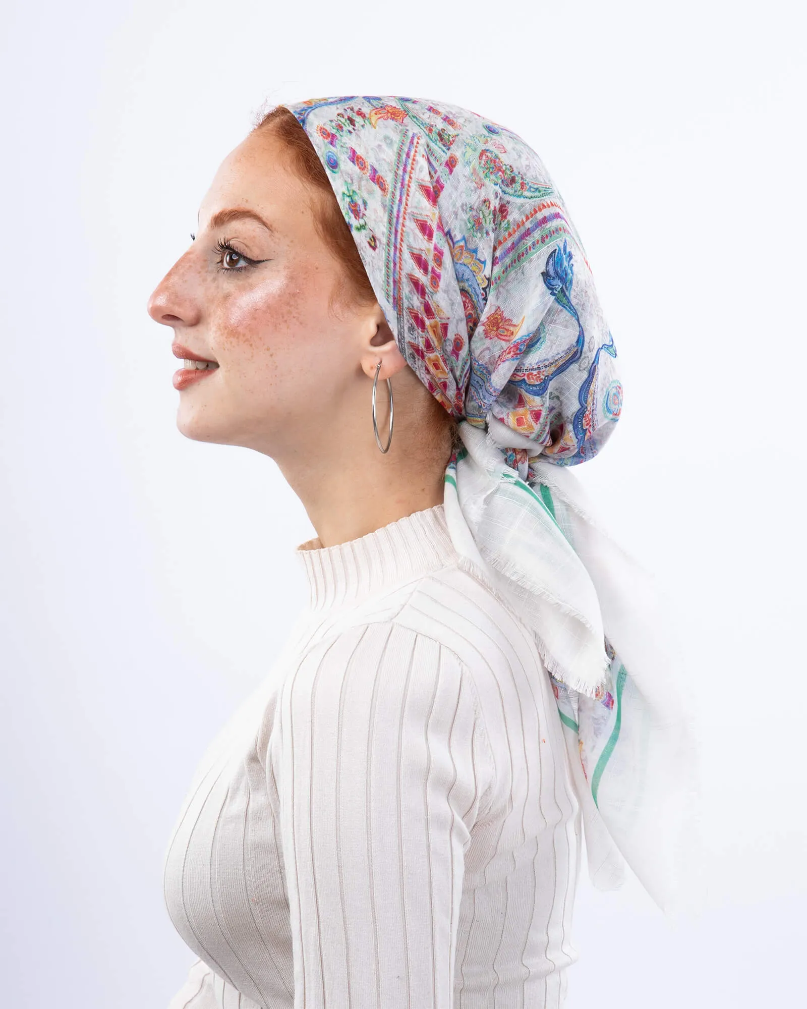 Royal Square Linen Scarf