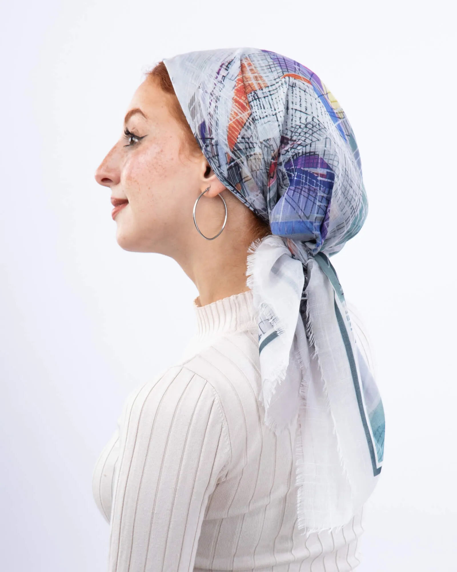 Royal Square Linen Scarf