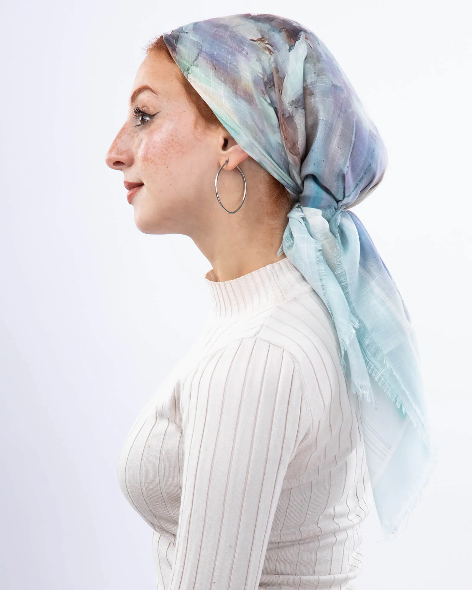 Royal Square Linen Scarf