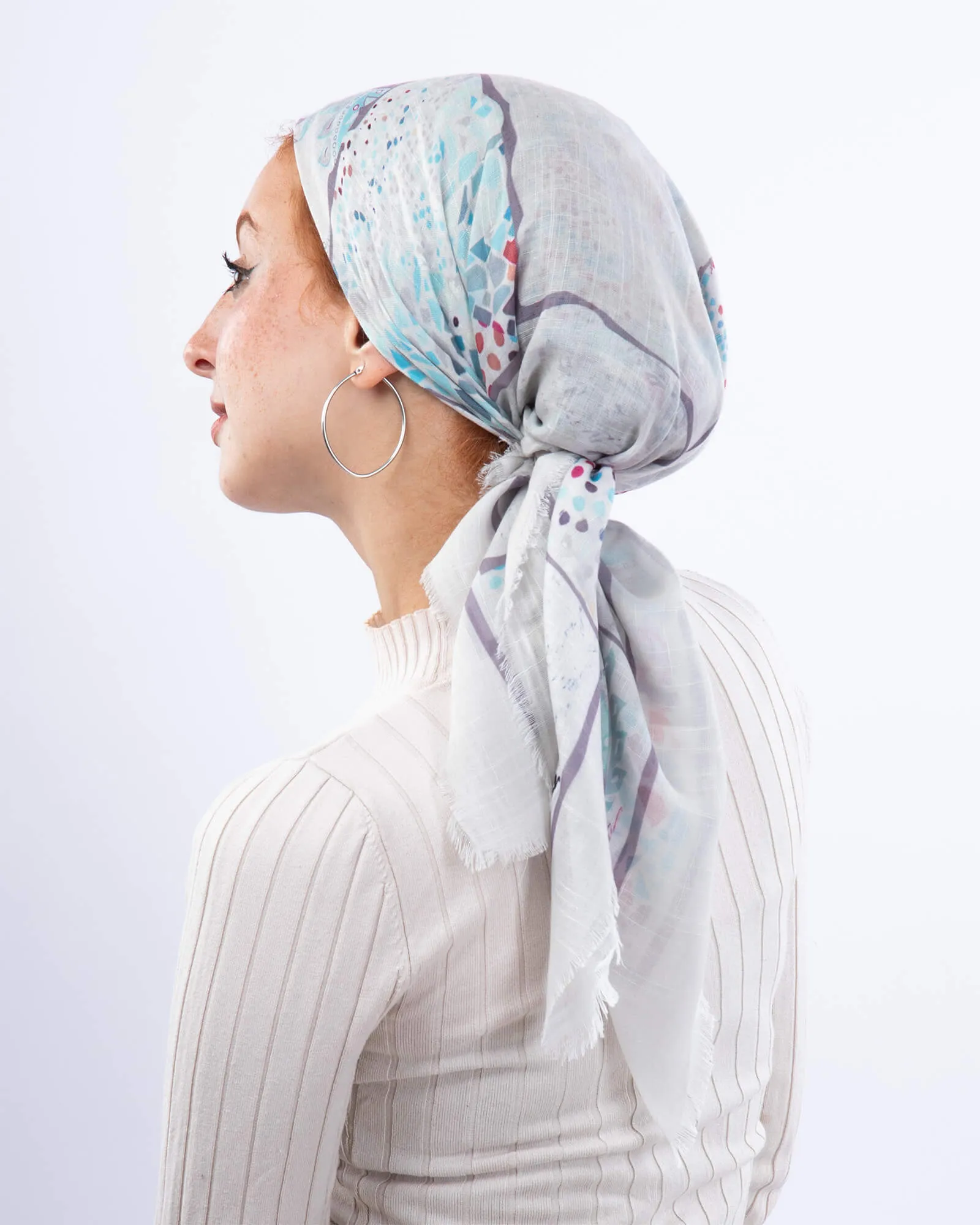 Royal Square Linen Scarf