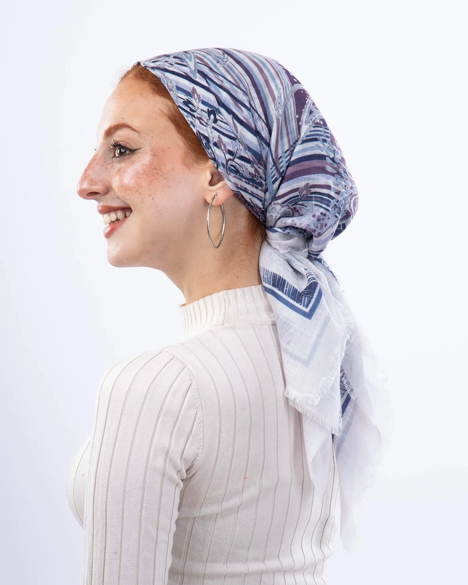 Royal Square Linen Scarf