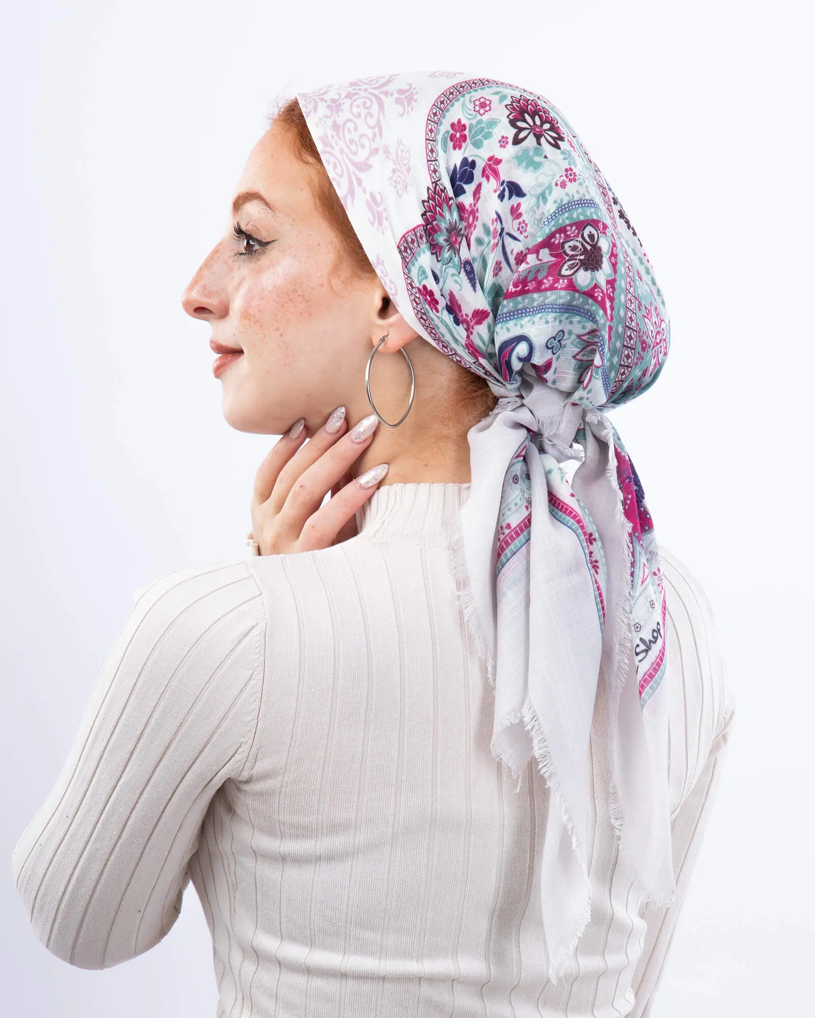 Royal Square Linen Scarf