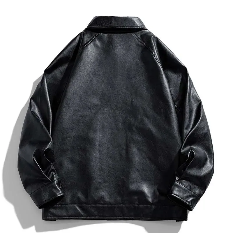 StrideFlex™️ Zipper Locomotive Leather Jacket