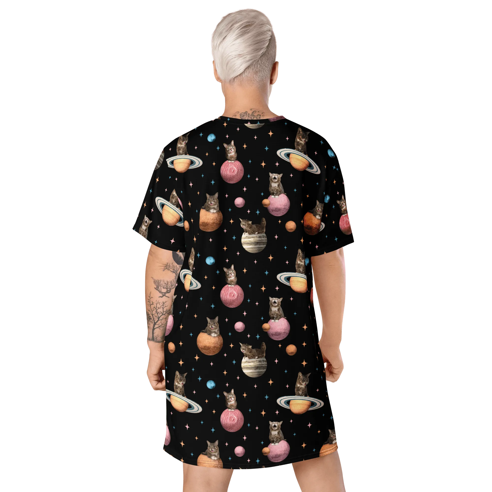 T-Shirt Dress/Nightie - Planetary BUB - Black