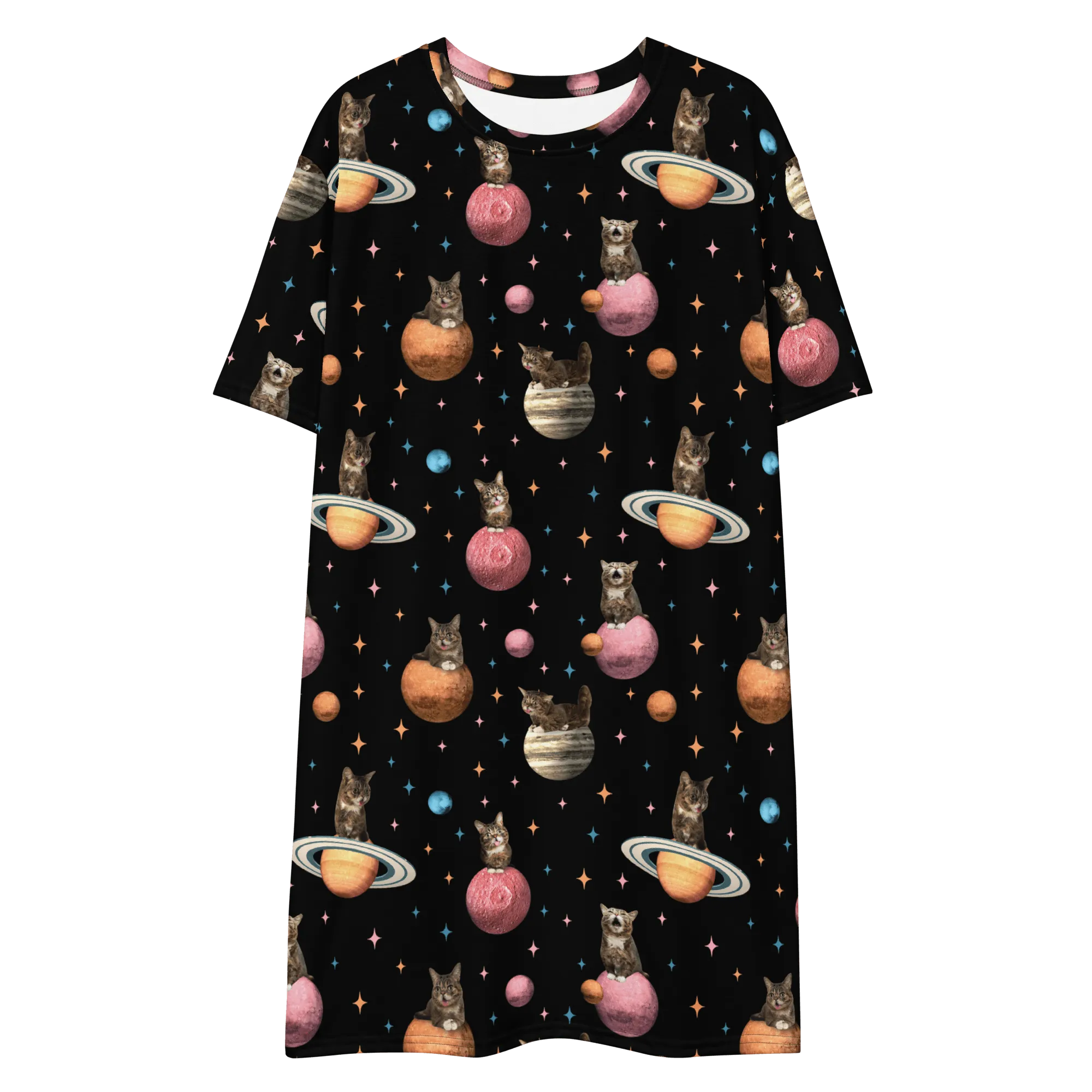T-Shirt Dress/Nightie - Planetary BUB - Black