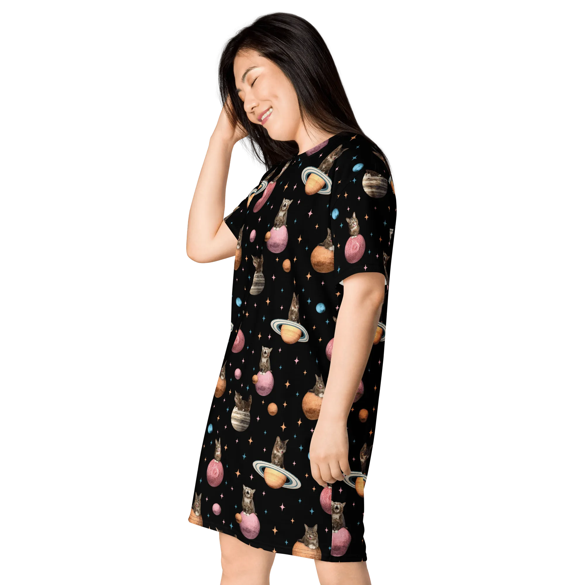 T-Shirt Dress/Nightie - Planetary BUB - Black