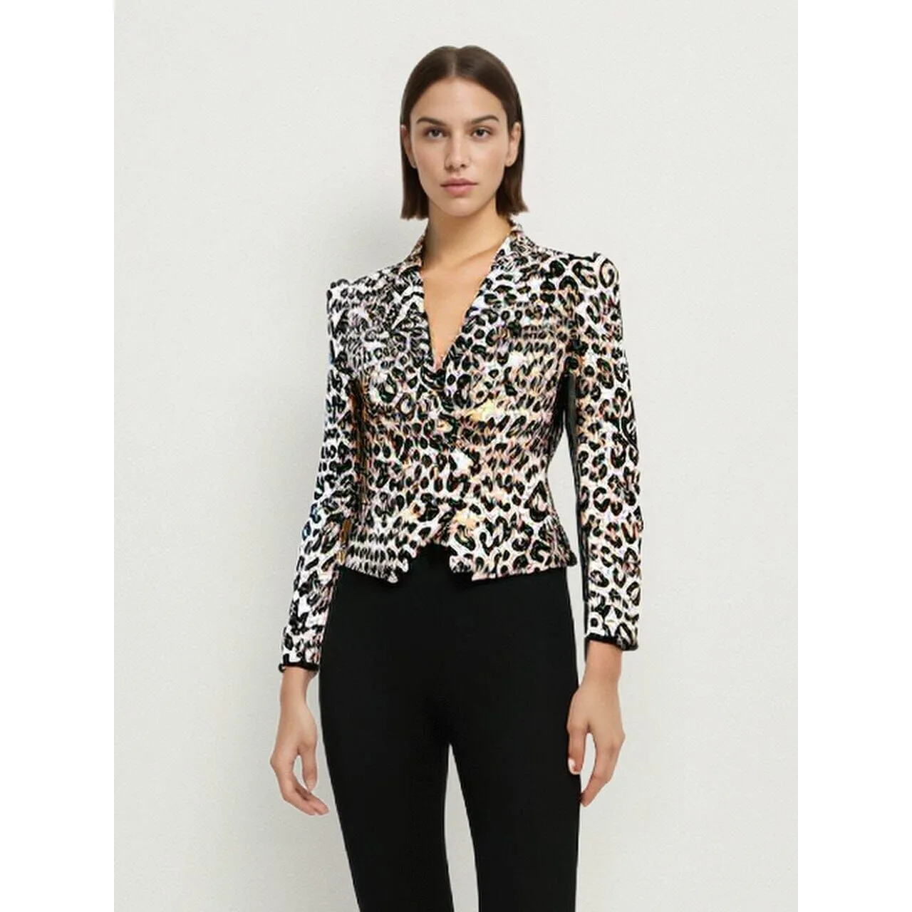 The Leopard Slim Fit Blazer