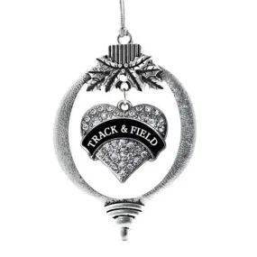Track and Field Christmas Ornament with Heart Charm Charm